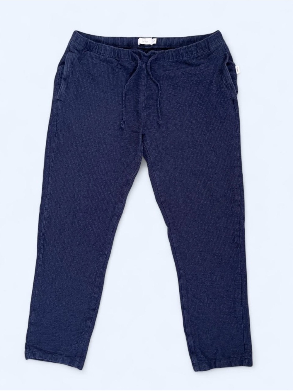 Onia Men's Navy waffle cotton blend sweatpants streetwear loungewear outdoor S